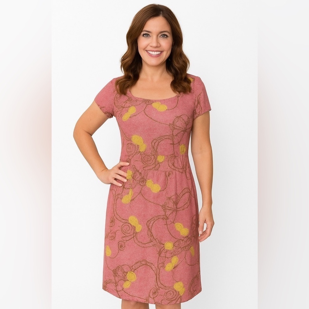 J. McLaughlin XS Seashell Rope Scroll Catalina Cloth Emma Dress Red Coastal